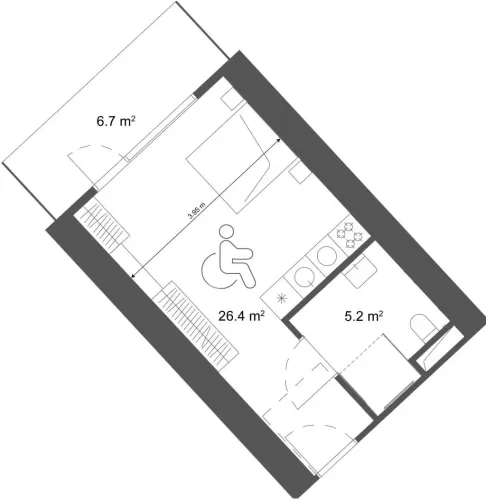 Residential Off Plan Studio U/F Hotel Apartments  for sale in Batumi , georgia #60712 - 1  image 