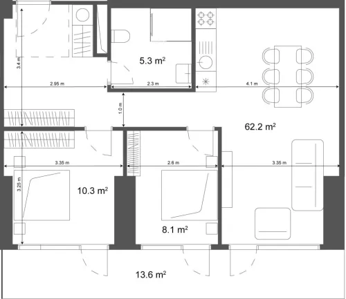 Residential Off Plan 2 Bedrooms U/F Hotel Apartments  for sale in Batumi , georgia #60716 - 1  image 