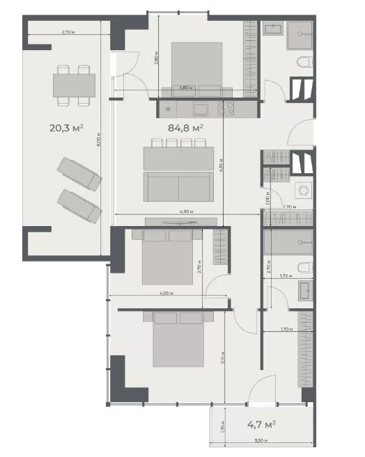 Residential Ready Property 3 Bedrooms F/F Apartment  for sale in Batumi , georgia #60730 - 1  image 