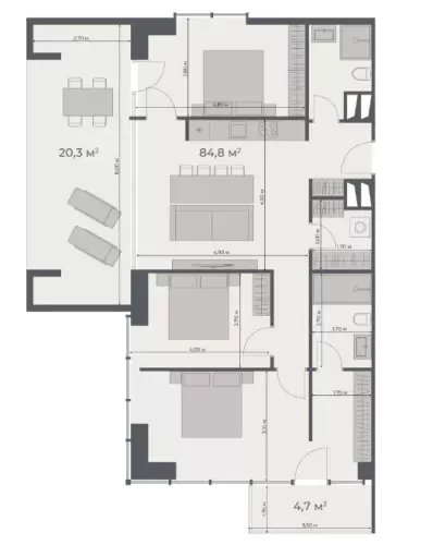 Residential Ready Property 3 Bedrooms F/F Apartment  for sale in Batumi , georgia #60730 - 1  image 