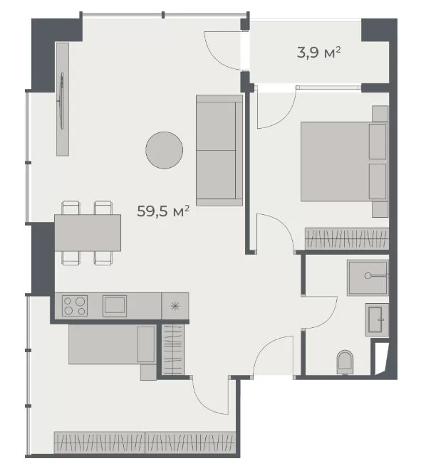 Residential Ready Property 2 Bedrooms F/F Apartment  for sale in Batumi , georgia #60731 - 1  image 