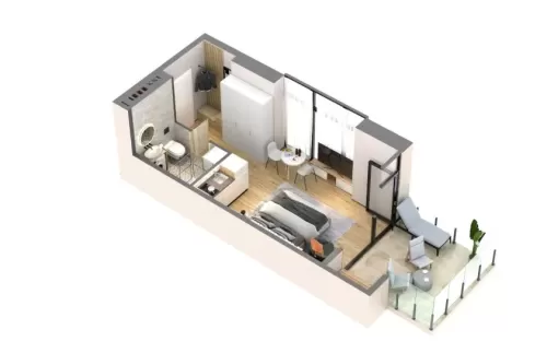 Residential Ready Property Studio F/F Apartment  for sale in Batumi , georgia #60733 - 1  image 